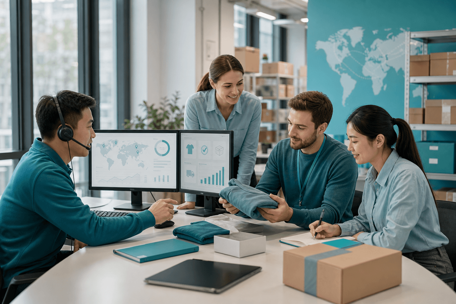 Dedicated service team coordinating sourcing, quality, packaging, and shipping