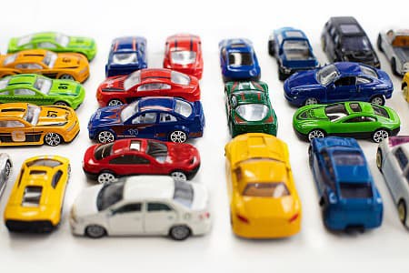 Rows of toy cars representing broad product sourcing options
